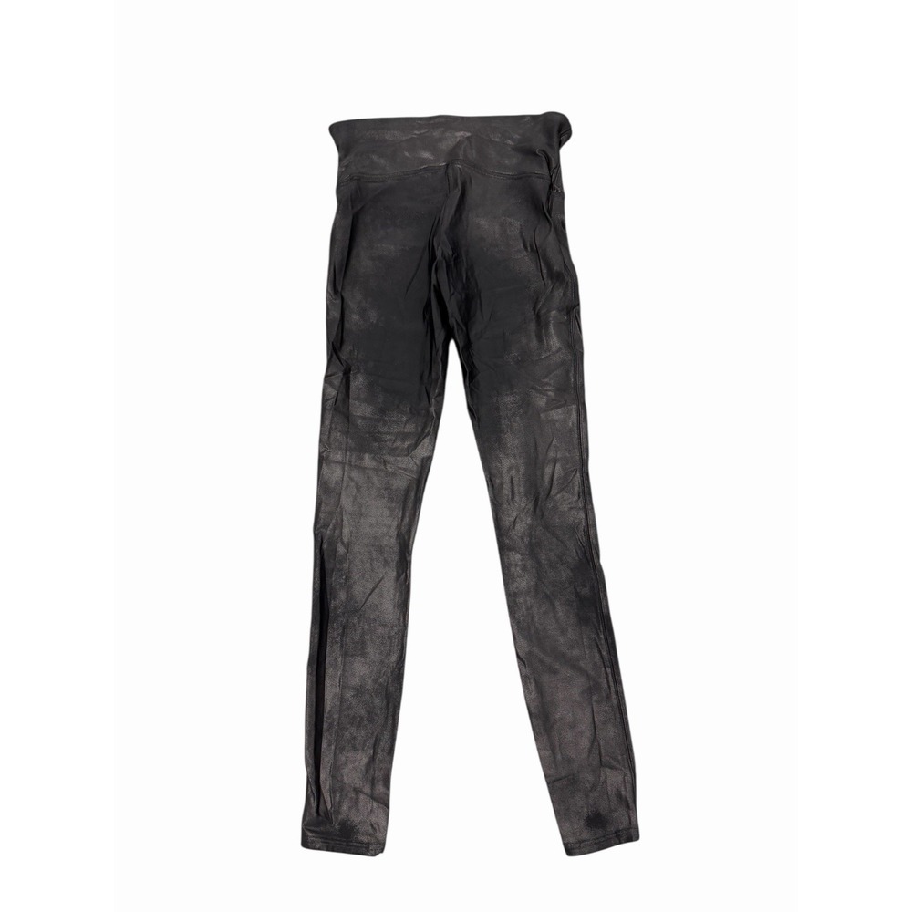 Spanx By Sara Blakely Shape Faux Leather Leggings Womens Medium Black Stretch - Picture 2 of 7